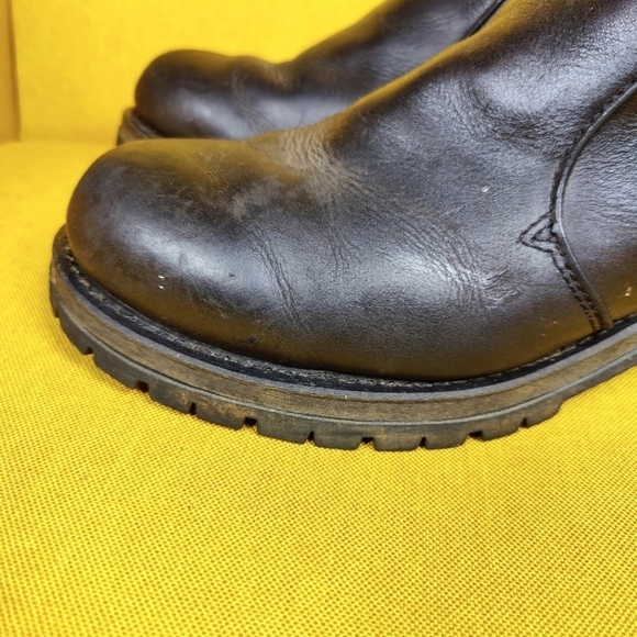 Skechers Steel Toe Oil Resistant Work Boots Black Leather Men\'s Shoes Size 10.5 main image 4